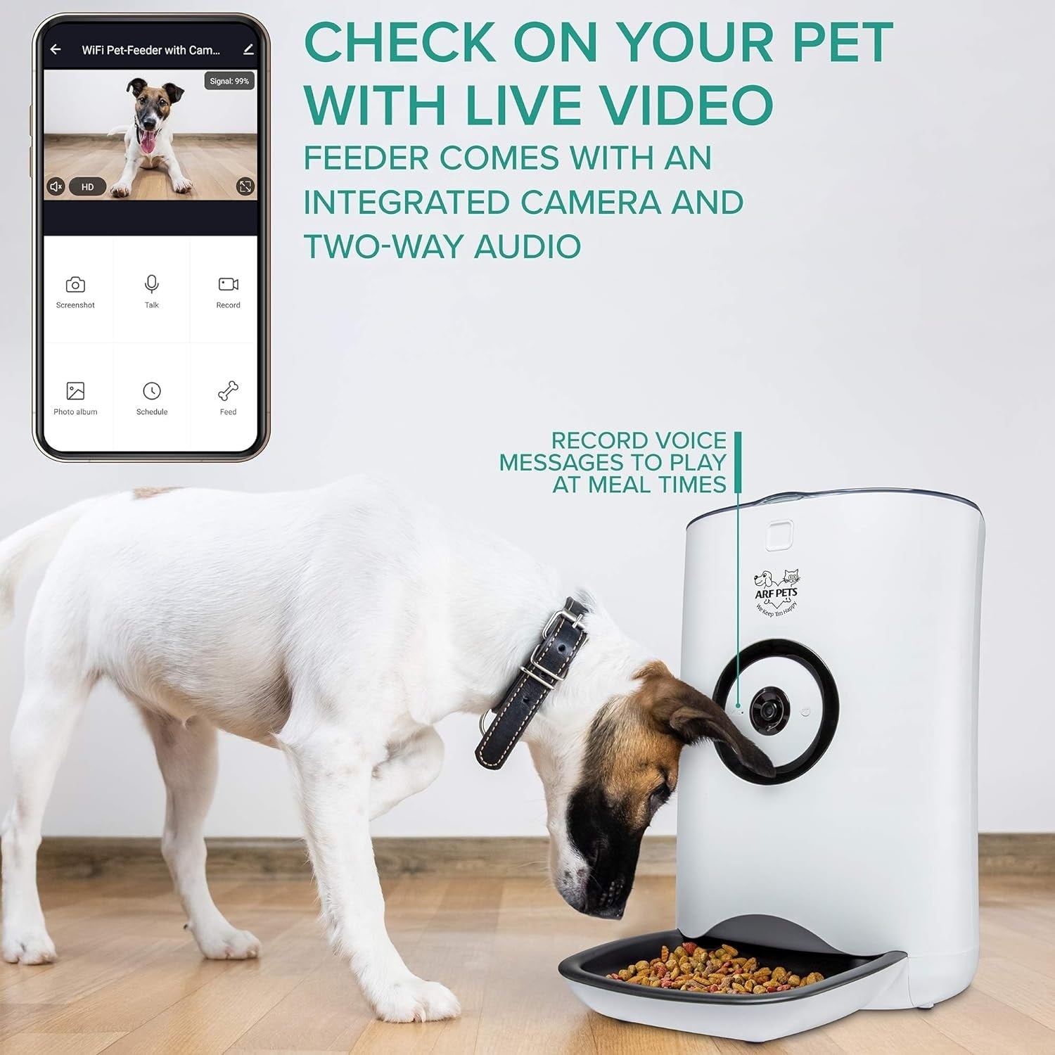 Smart Automatic Pet Feeder with Wi-Fi, HD Camera & Video Recording with Easy App-Control